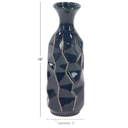 Blue Stoneware Modern Vase